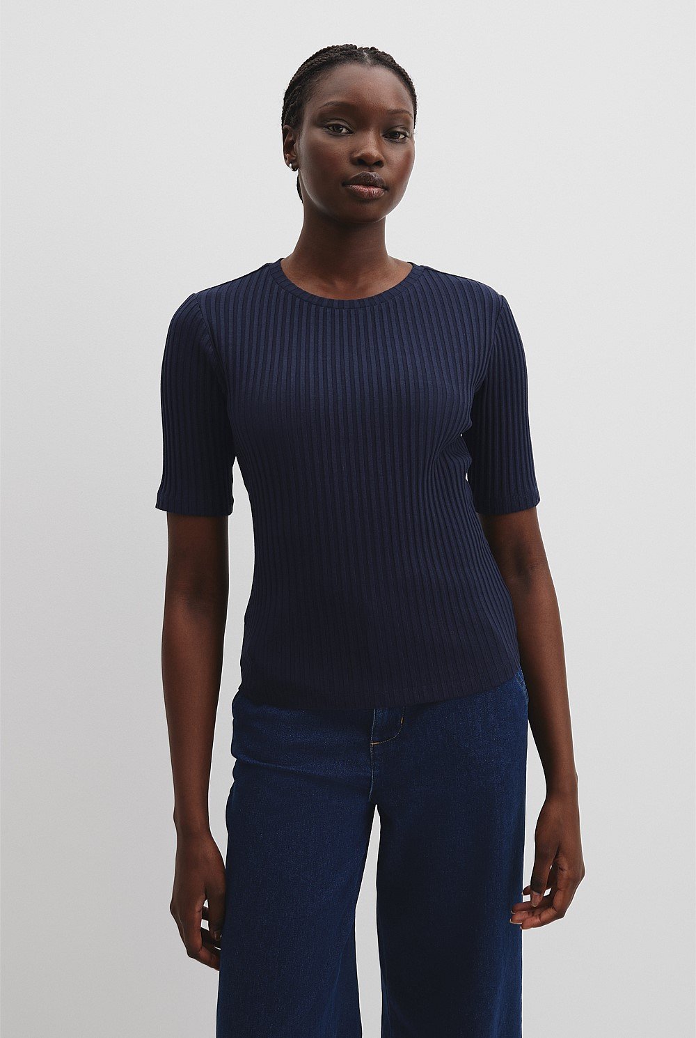 Short Sleeve Rib T-Shirt