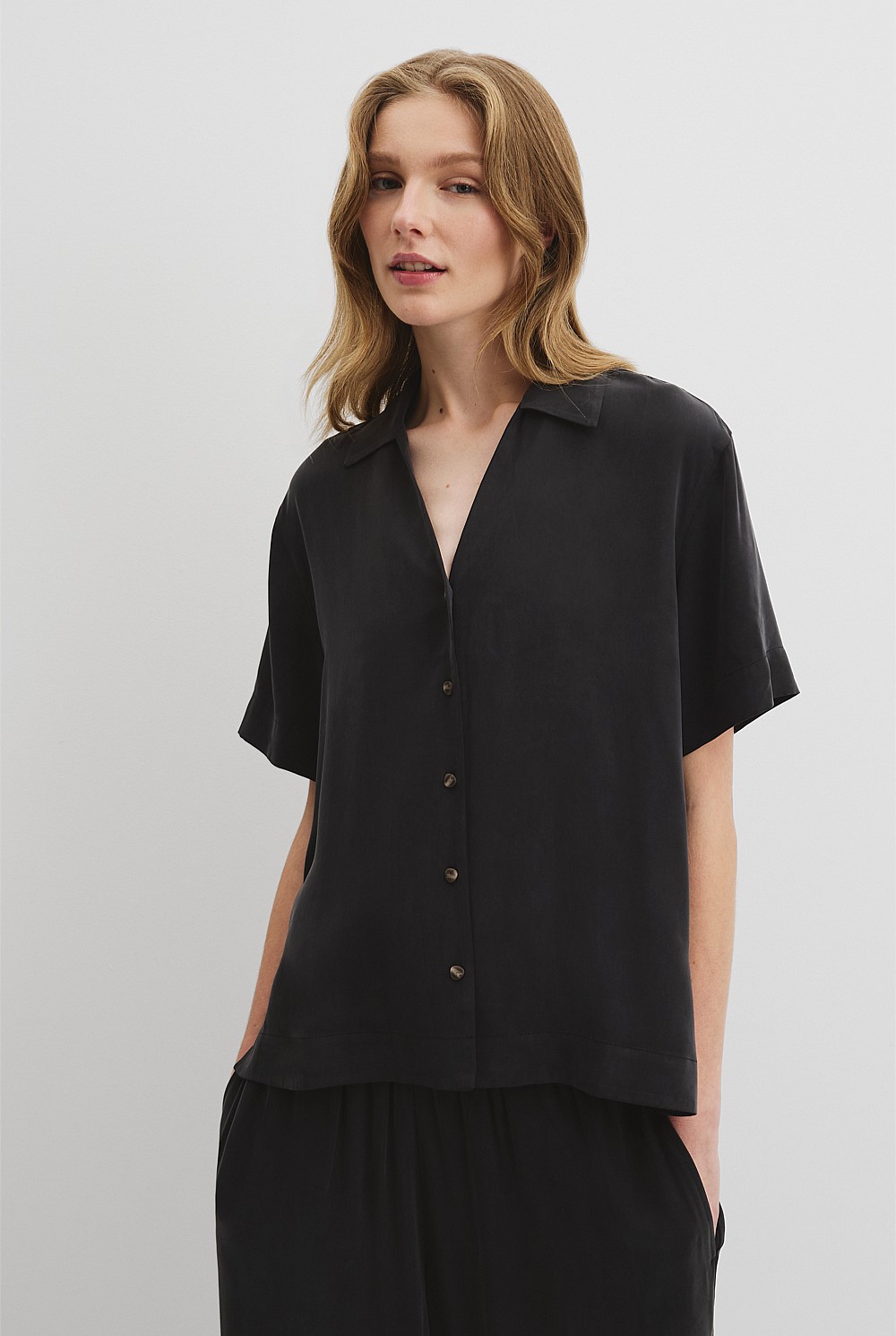 Short Sleeve Cupro Shirt