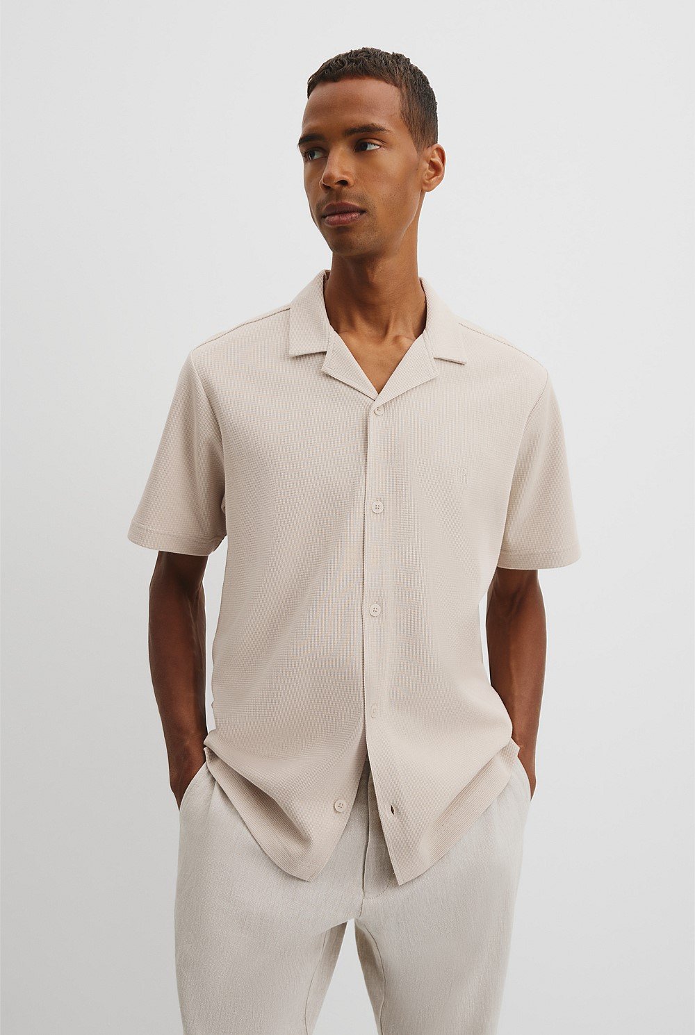 Short Sleeve Australian Cotton Textured Shirt