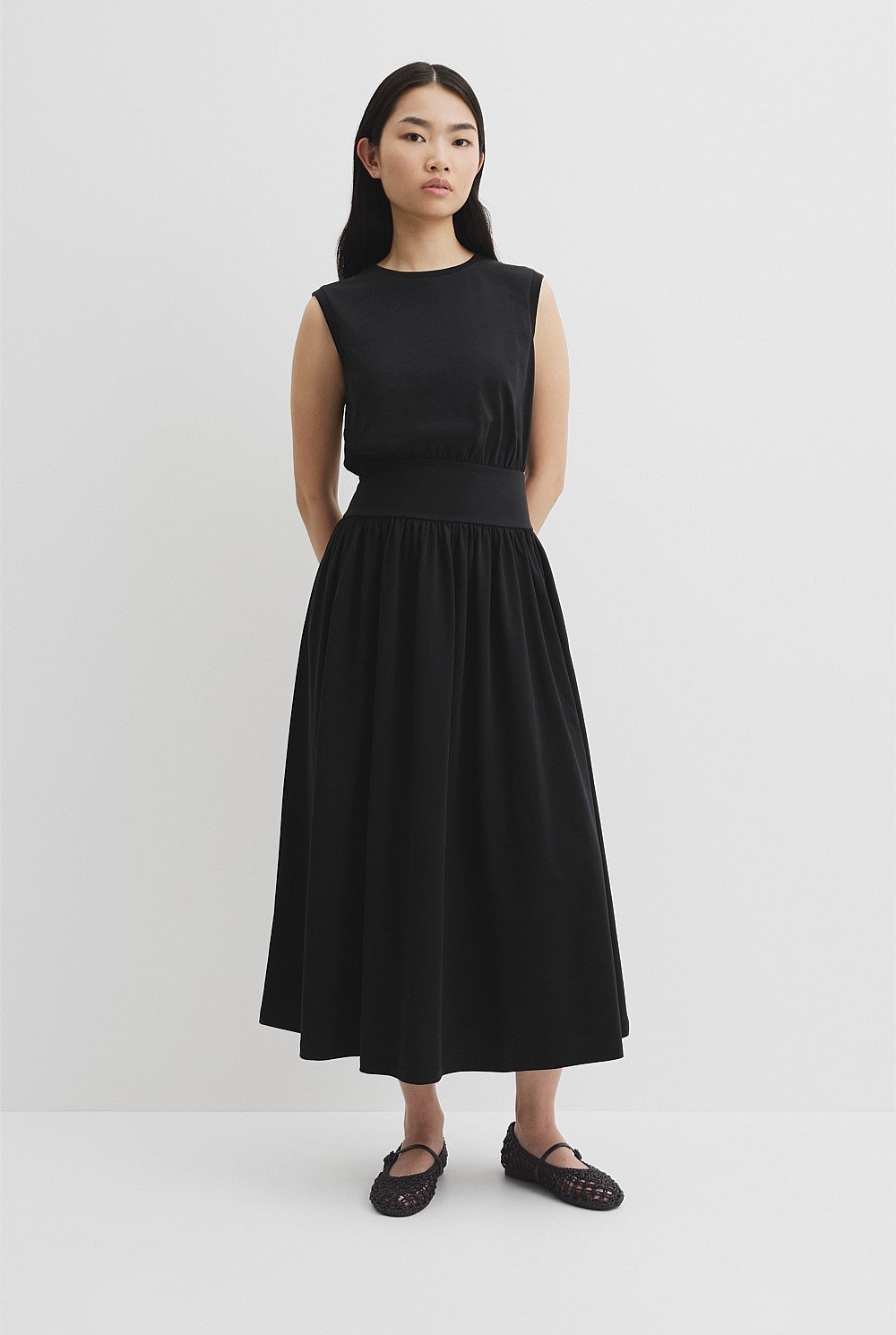 Australian Cotton Jersey Gather Dress