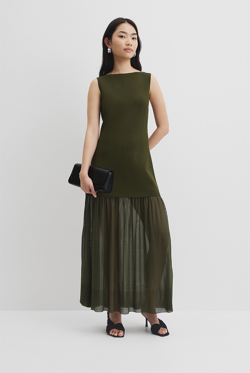 Boatneck Knit Dress