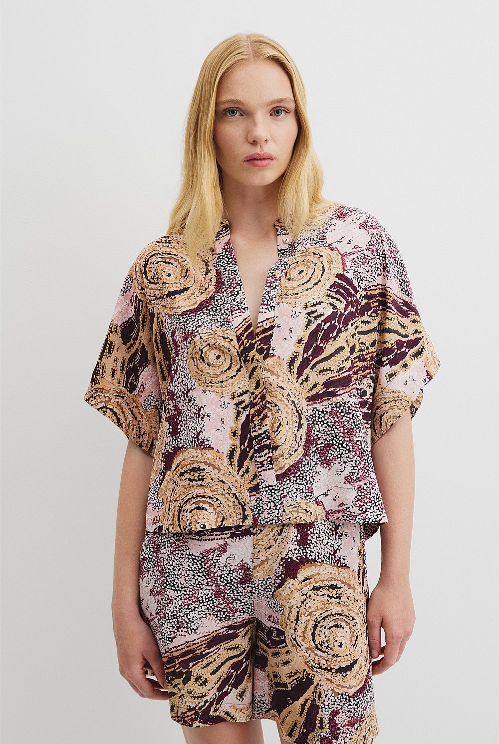 Country Road x Ngali Silk Print Shirt