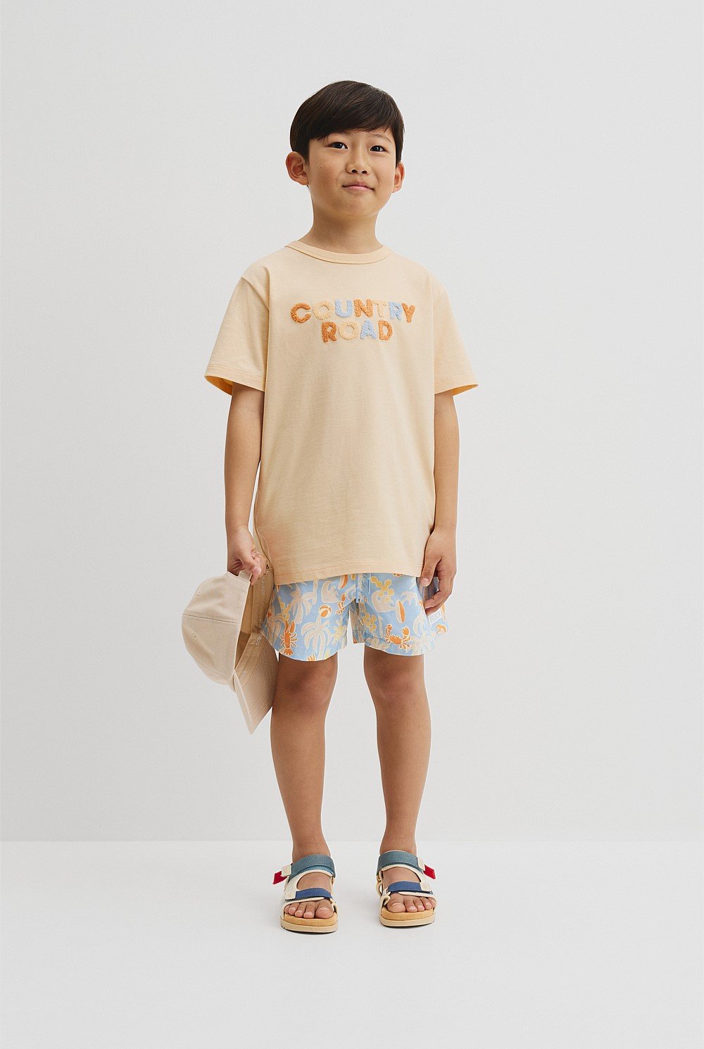 Organically Grown Cotton Boucle Logo T-Shirt