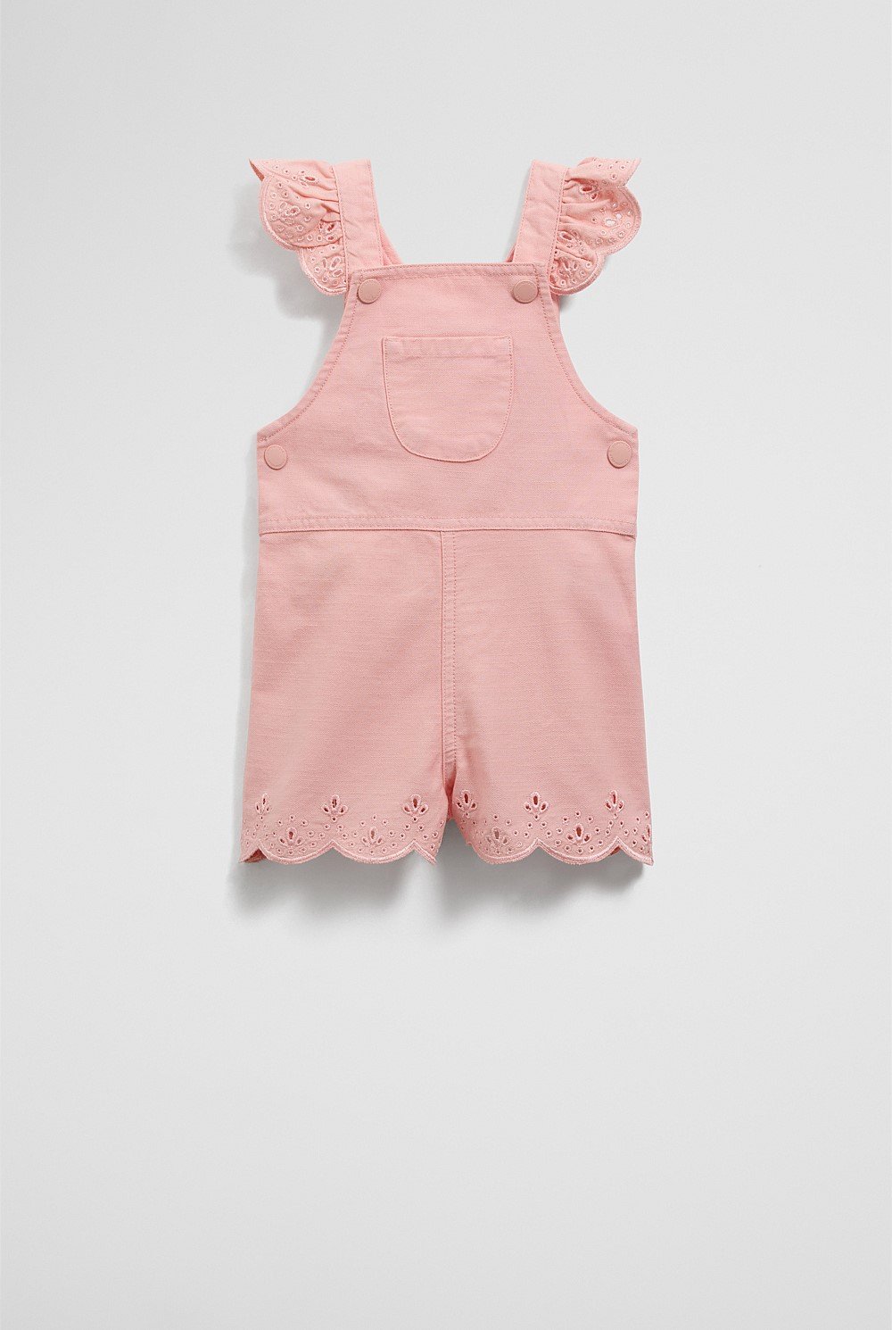Organically Grown Denim Broderie Overall