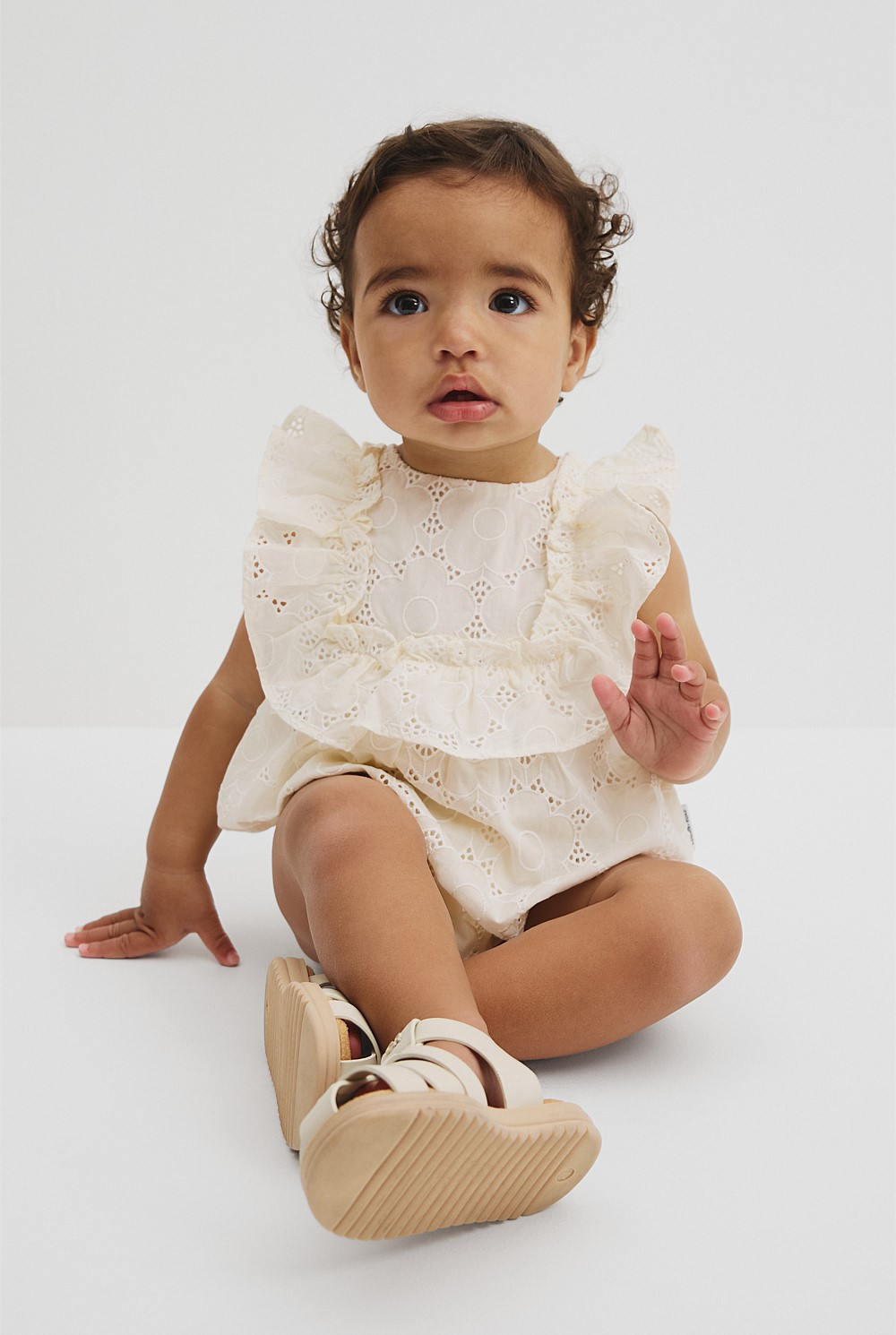 Broderie Frill Romper