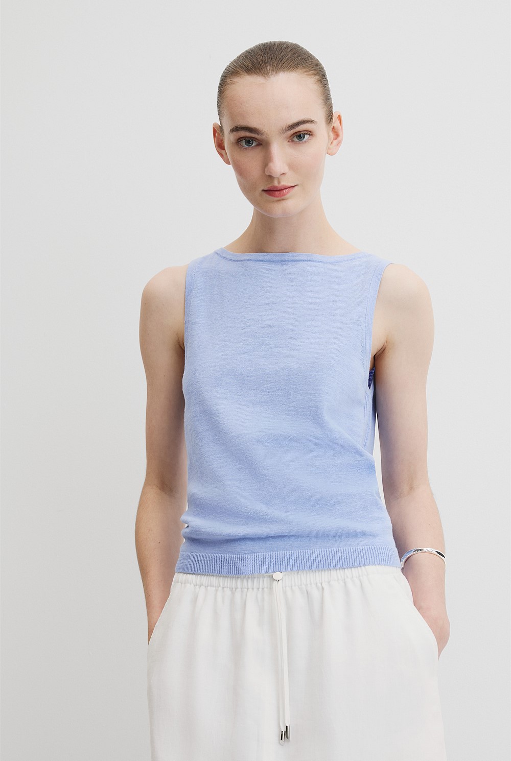 Organically Grown Cotton Linen Blend Tank