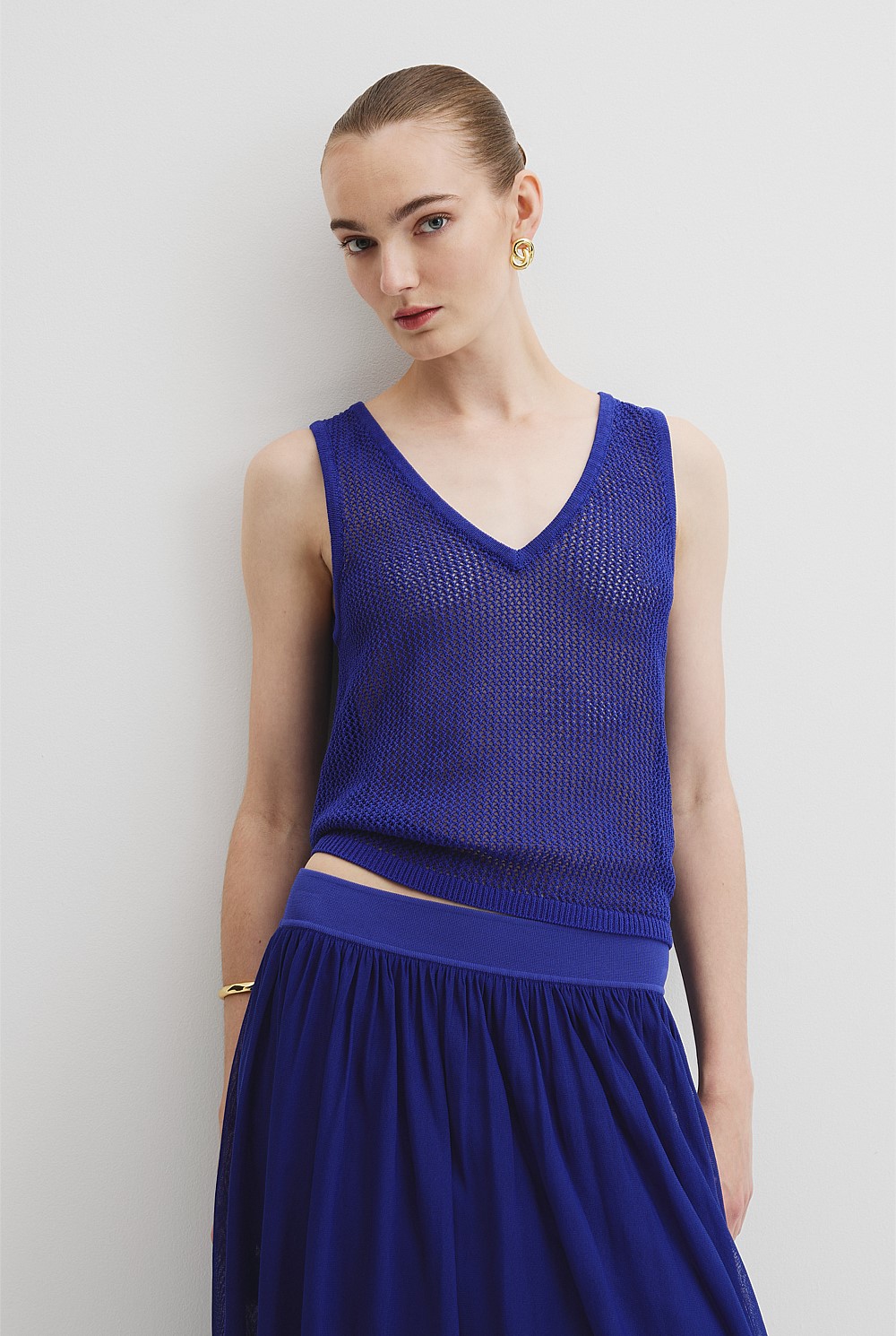 Micro Crochet Knit Tank