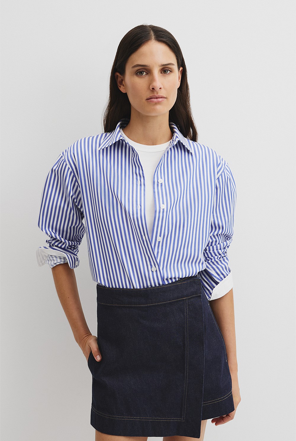 Australian Cotton Stripe Oxford Shirt