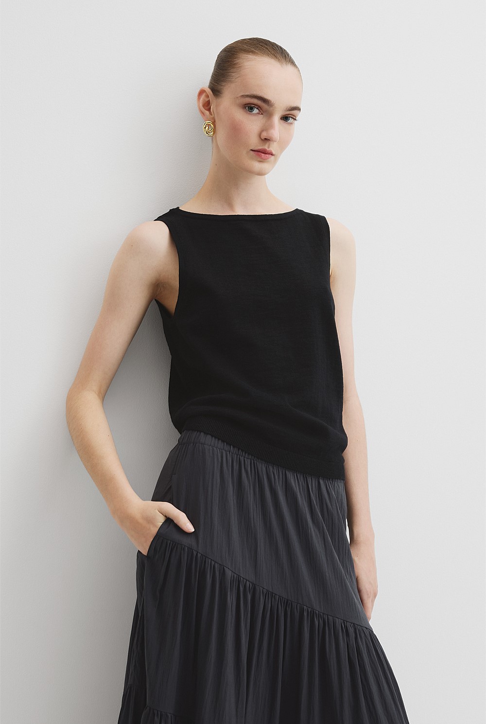 Organically Grown Cotton Linen Blend Tank