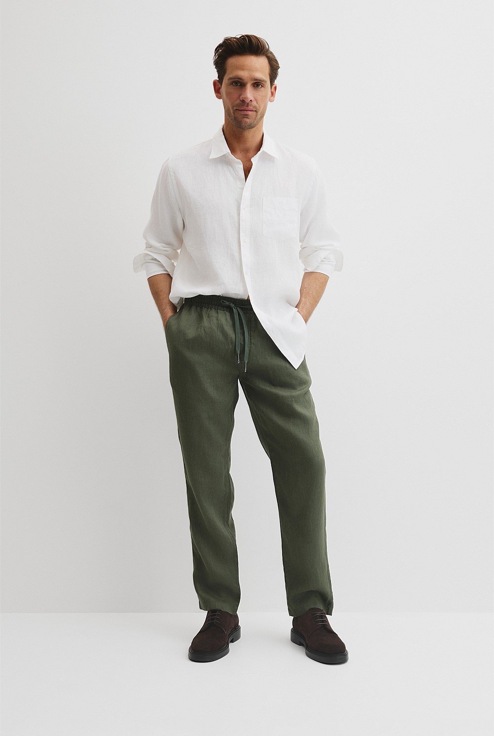 Organic Grown Linen Relaxed Drawcord Pant