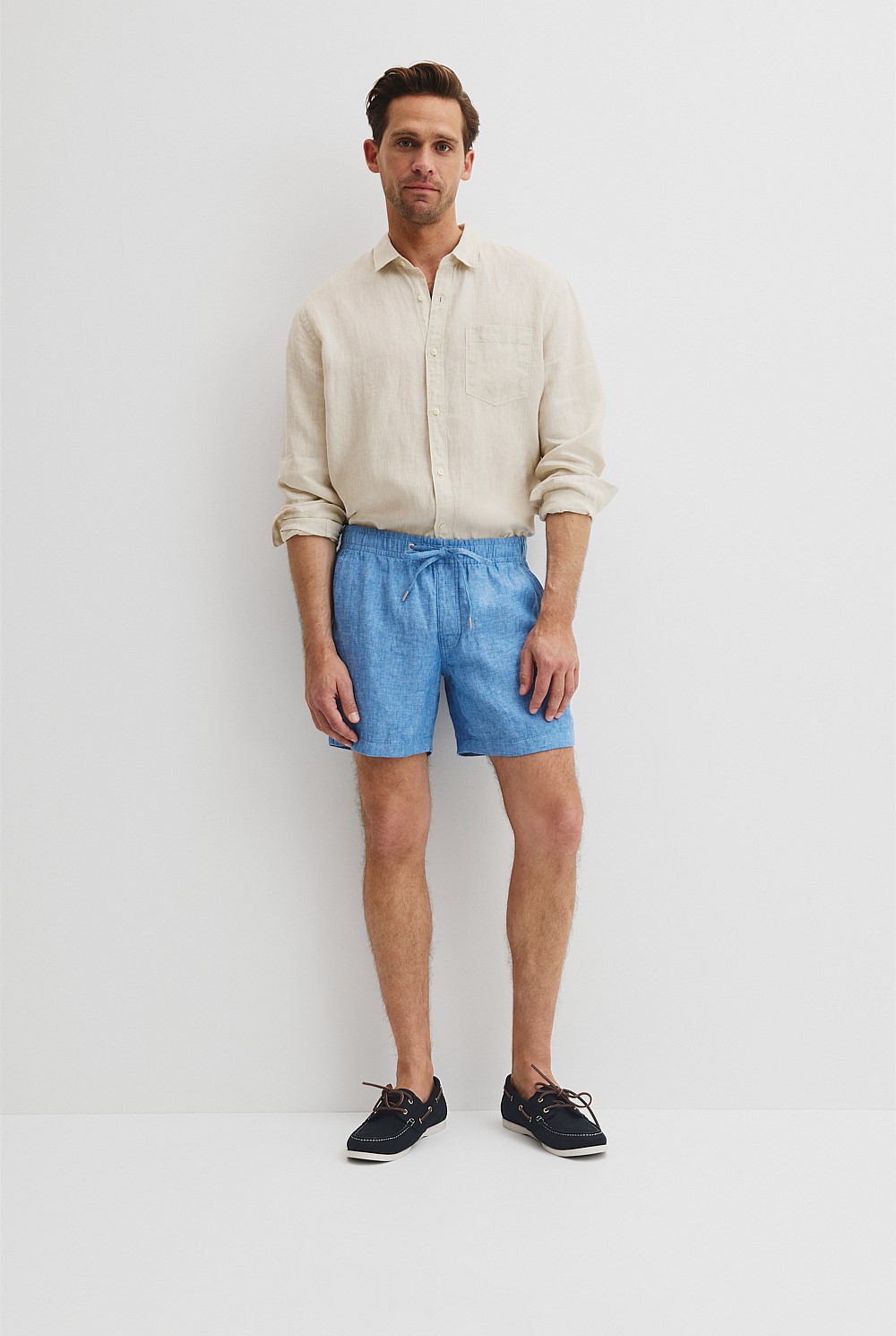 Organically Grown Linen Drawcord Short