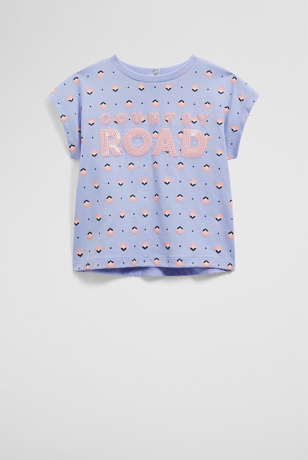 Organically Grown Cotton Sequin Logo T-Shirt