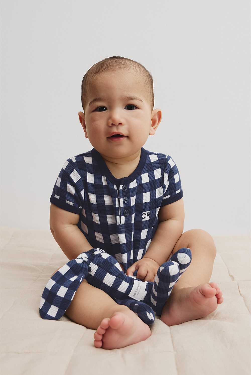 Gingham Short Sleeve Bodysuit