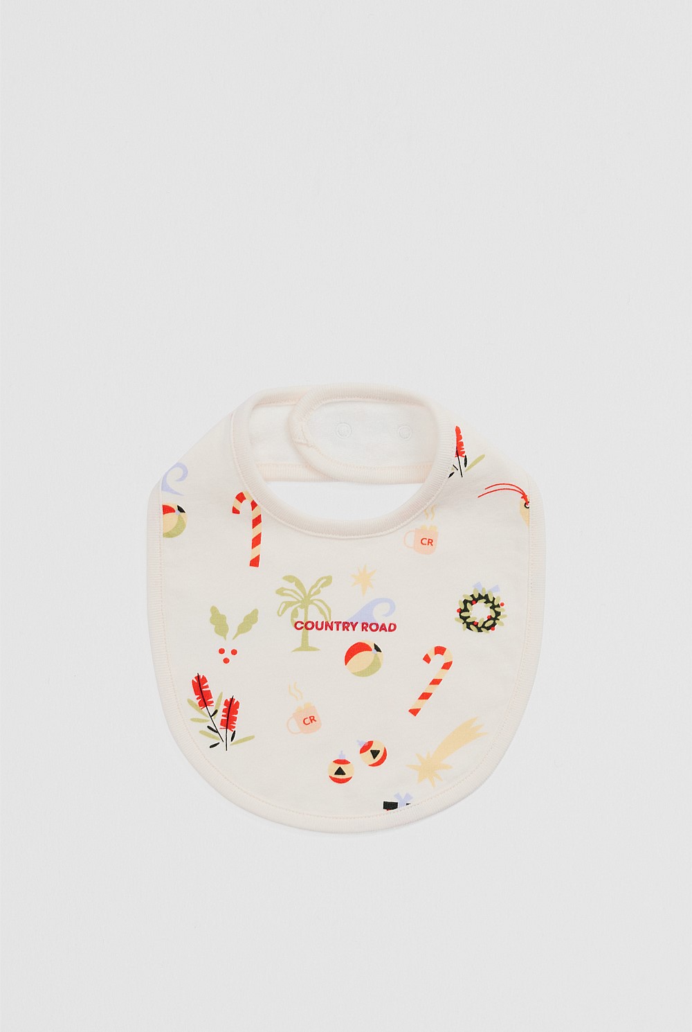 Organically Grown Cotton Festive Print Bib
