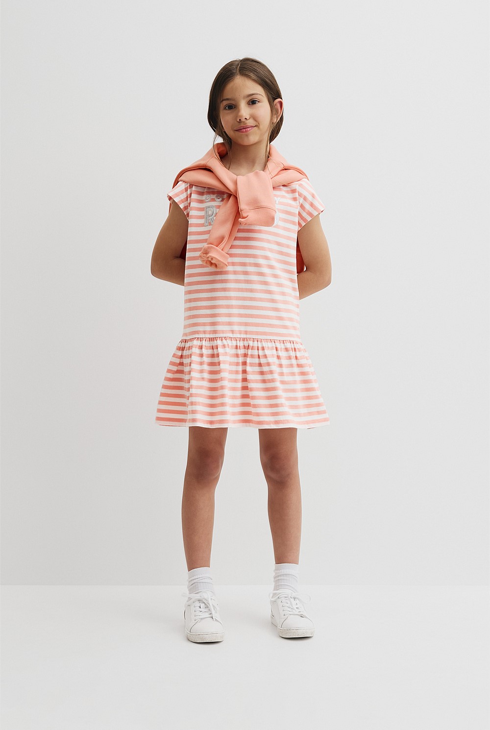 Drop Waist Logo T-Shirt Dress