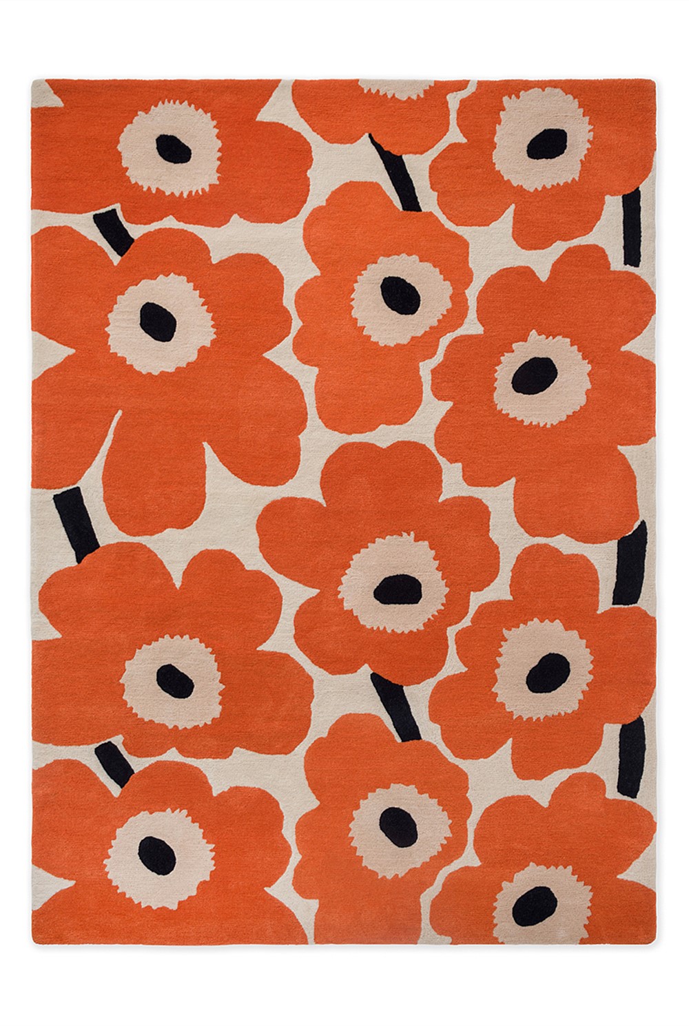 Unikko Orange Red Rug 350x250cm