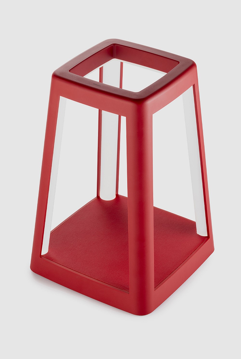 Lantern Portable Lamp With Built-in Wireless Charger - Red