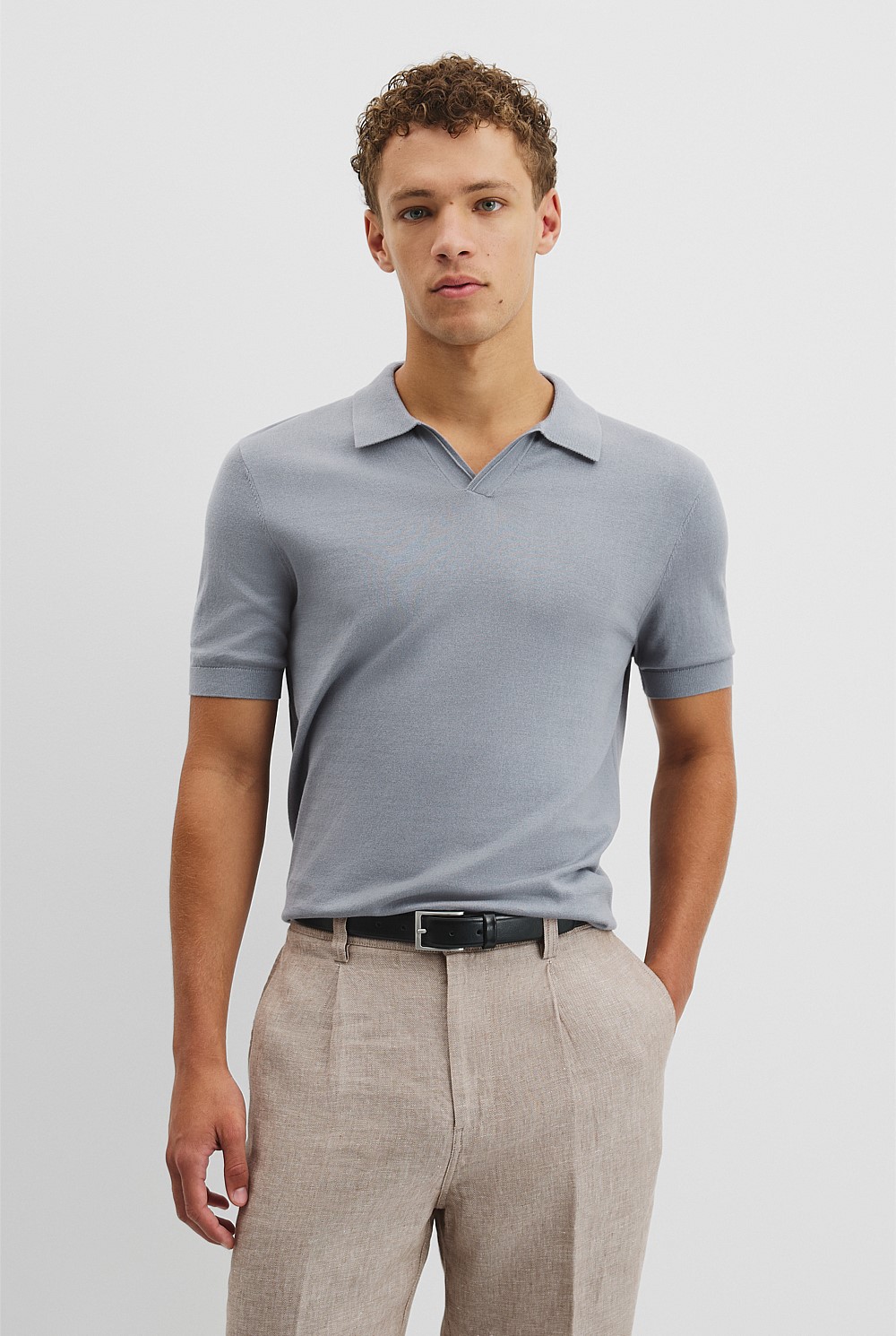 Australian Cotton Blend Silk Trophy Polo