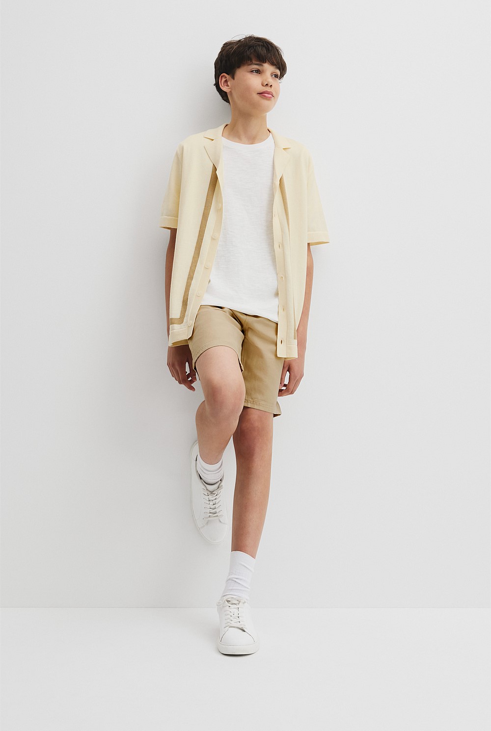 Teen Knit Stripe Detail Shirt