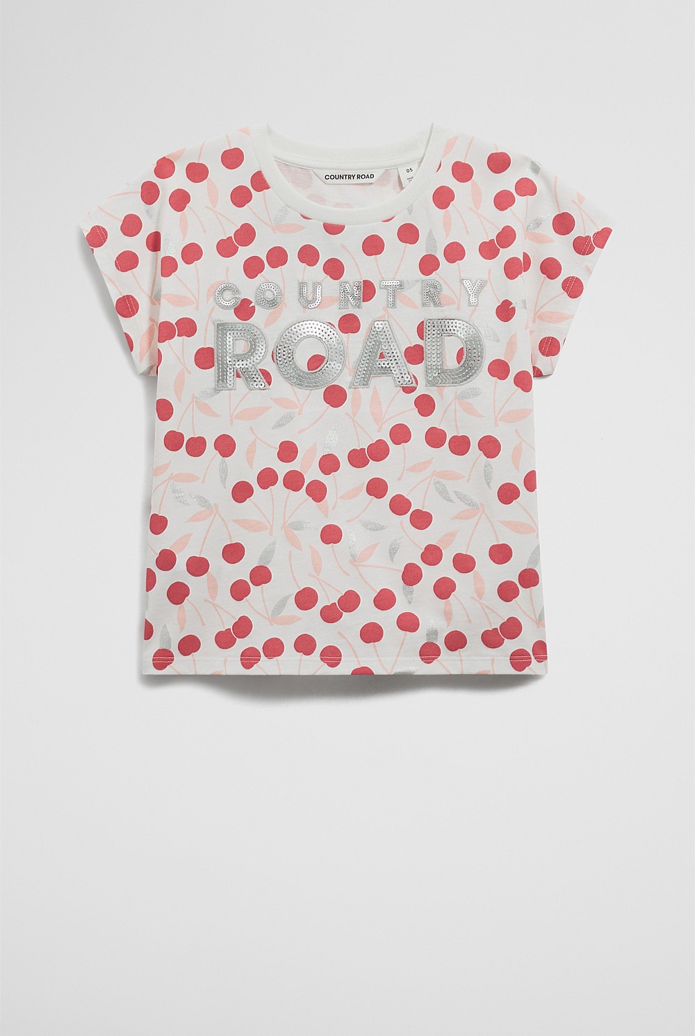 Organically Grown Cotton Sequin Logo T-Shirt