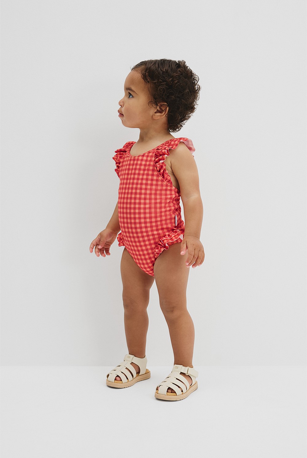 Gingham Frill Bather