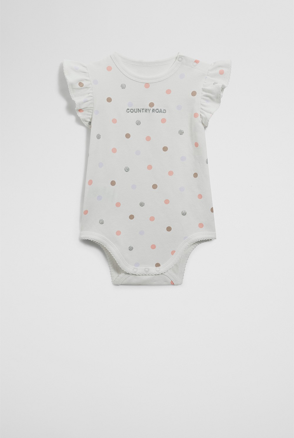 Frill Short Sleeve Spot Bodysuit