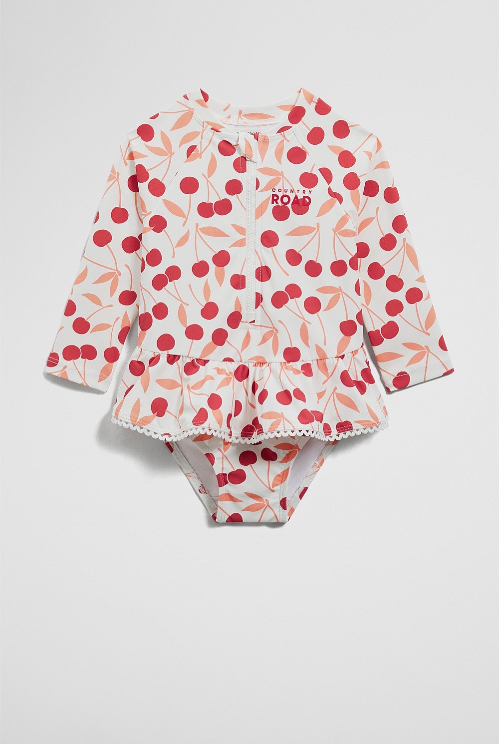 Cherry Long Sleeve Swimsuit