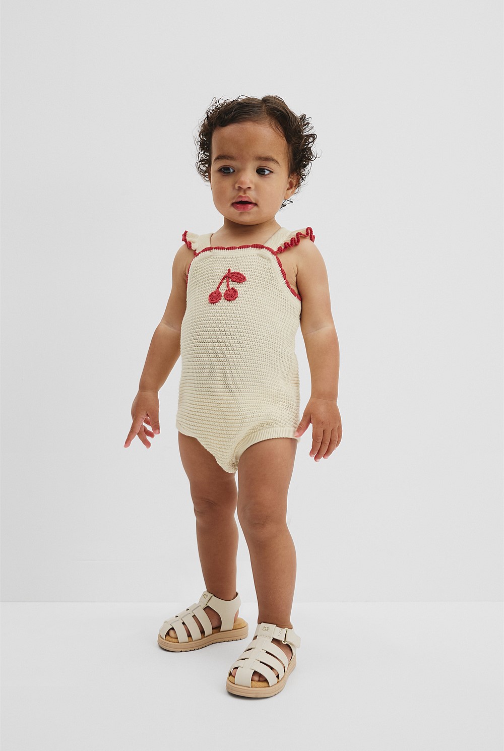 Cherry Knit Romper