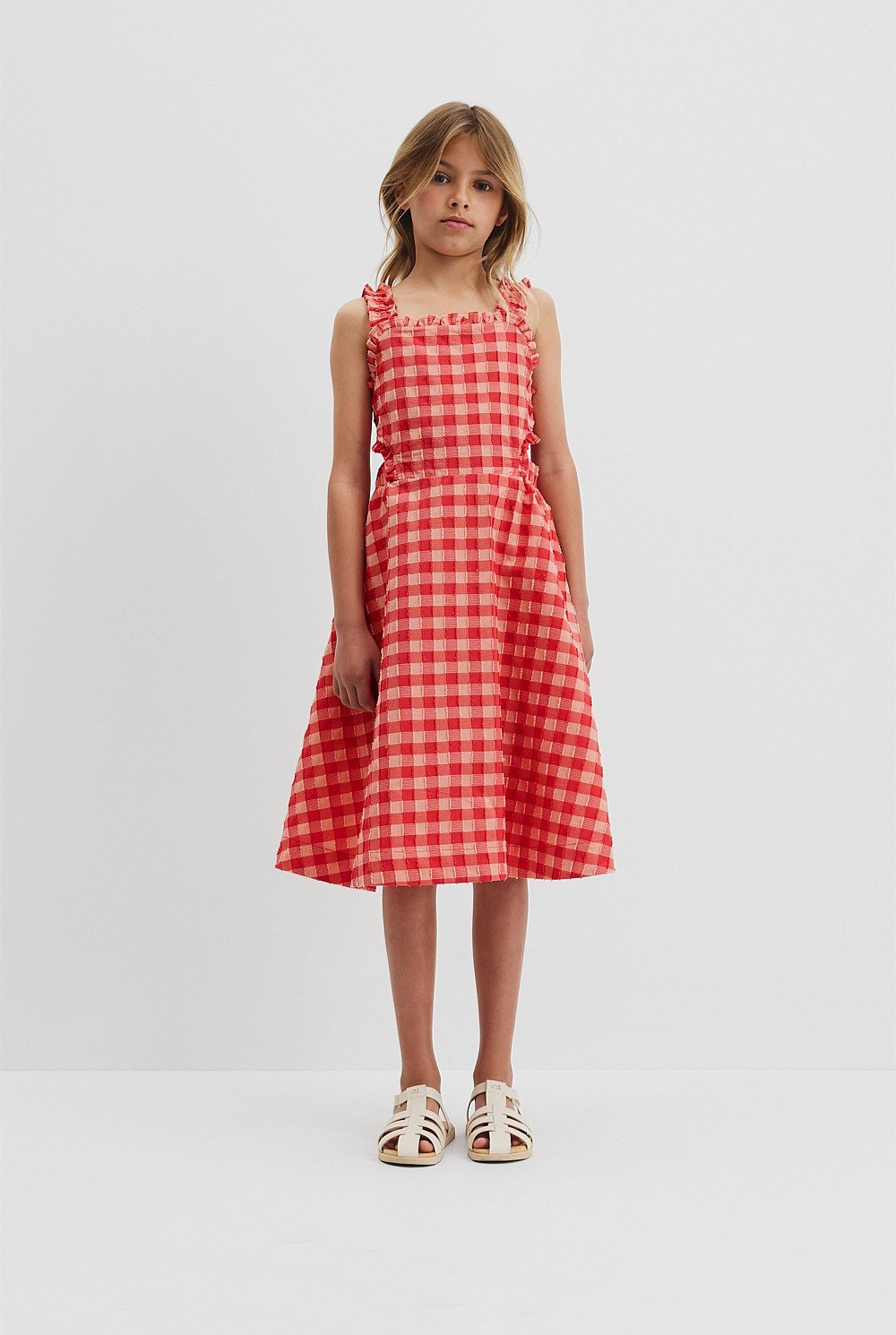 Gingham Midi Dress
