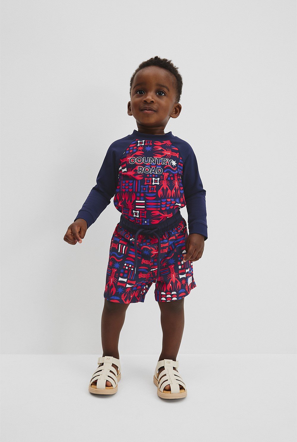 Lobster Geometric Board Short