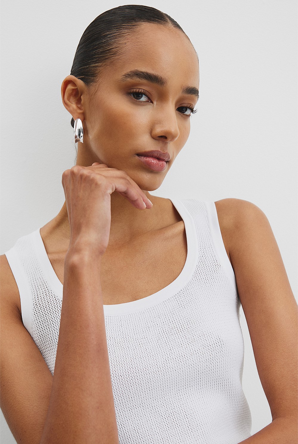 Waffle Crew Knit Tank