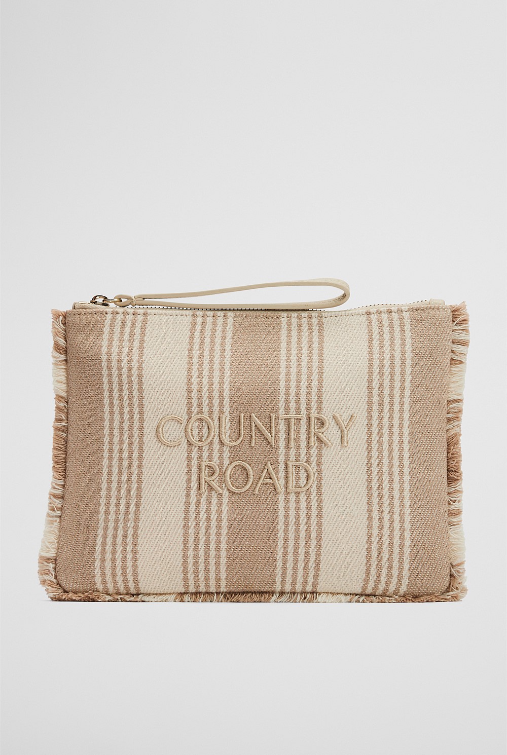 Stripe Fringe Pouch
