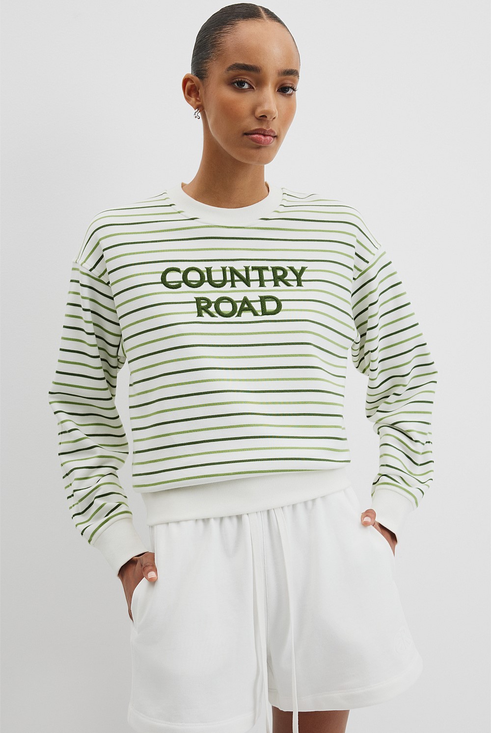 Australian Cotton Stripe CR Sweat
