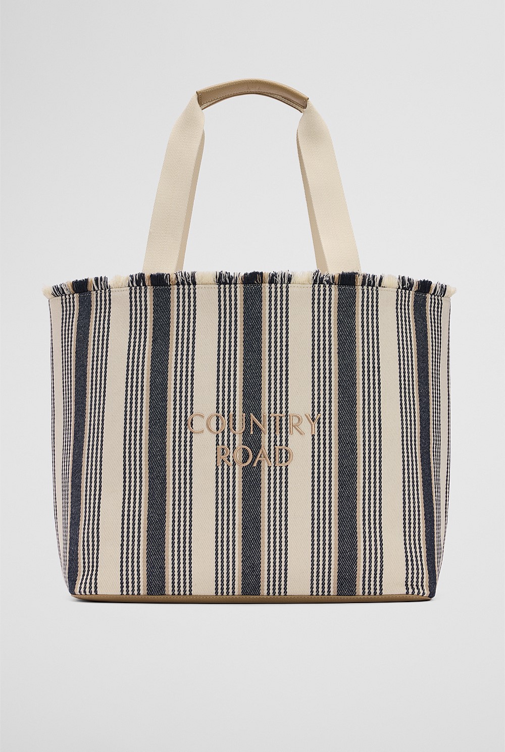 Stripe Fringe Tote