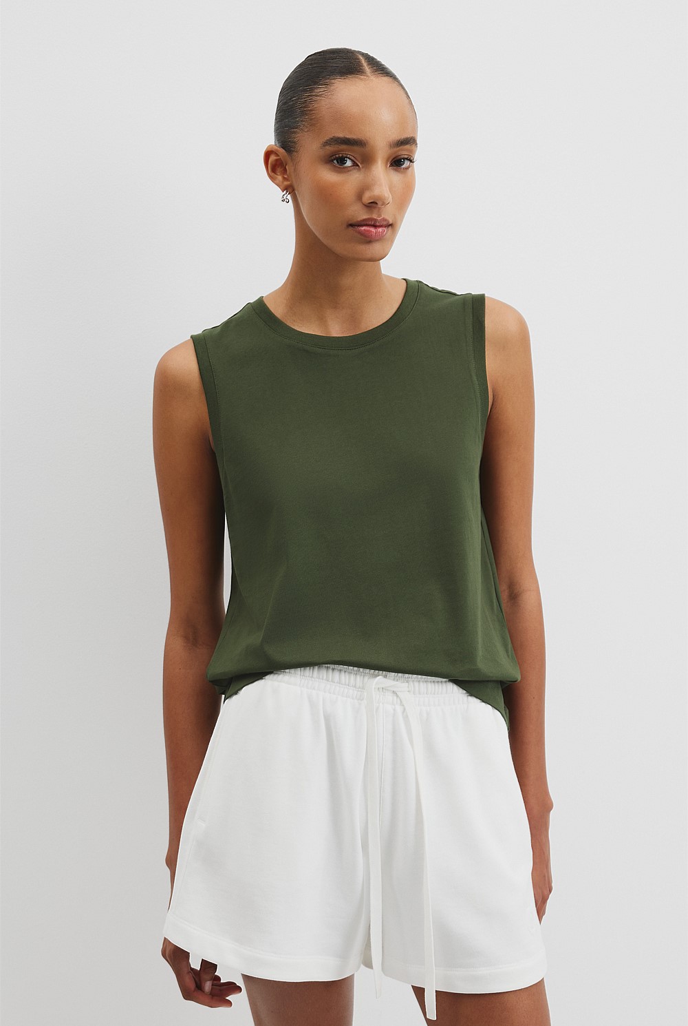 Australian Cotton Relaxed Crew Tank