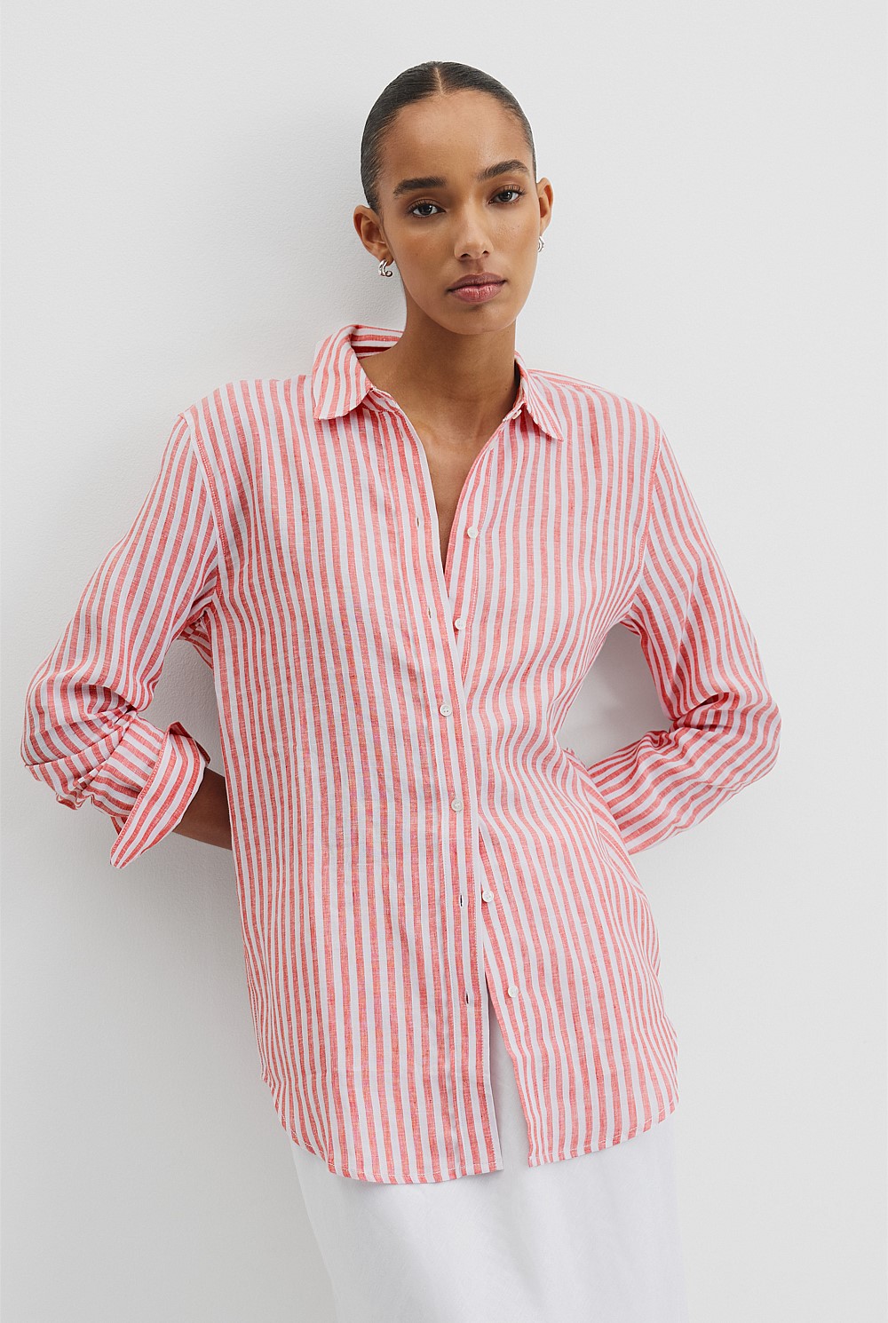 Organically Grown Linen Stripe Shirt