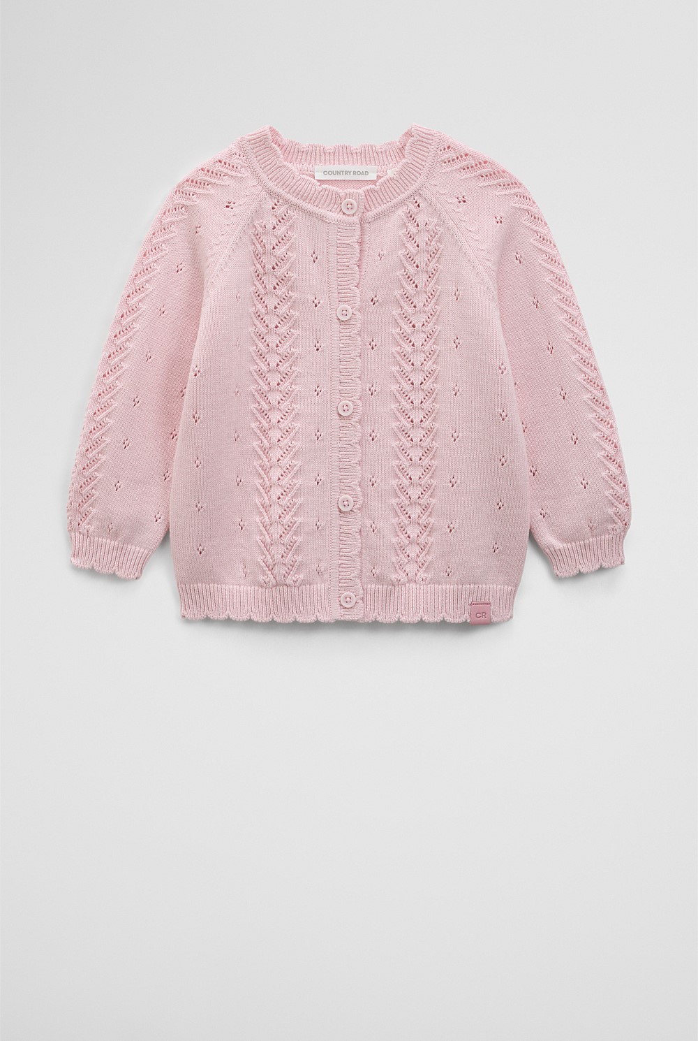 Organically Grown Cotton Cord Knit Cardigan