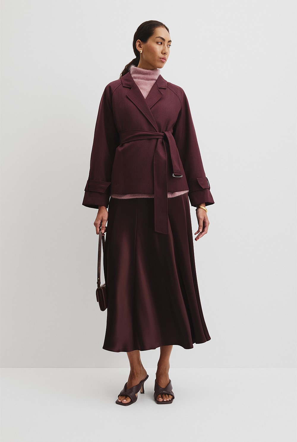 Melange Wrap Jacket