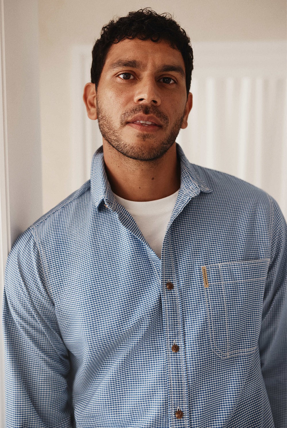 Australian Good Earth Cotton Workwear Regular Fit Grid Shirt