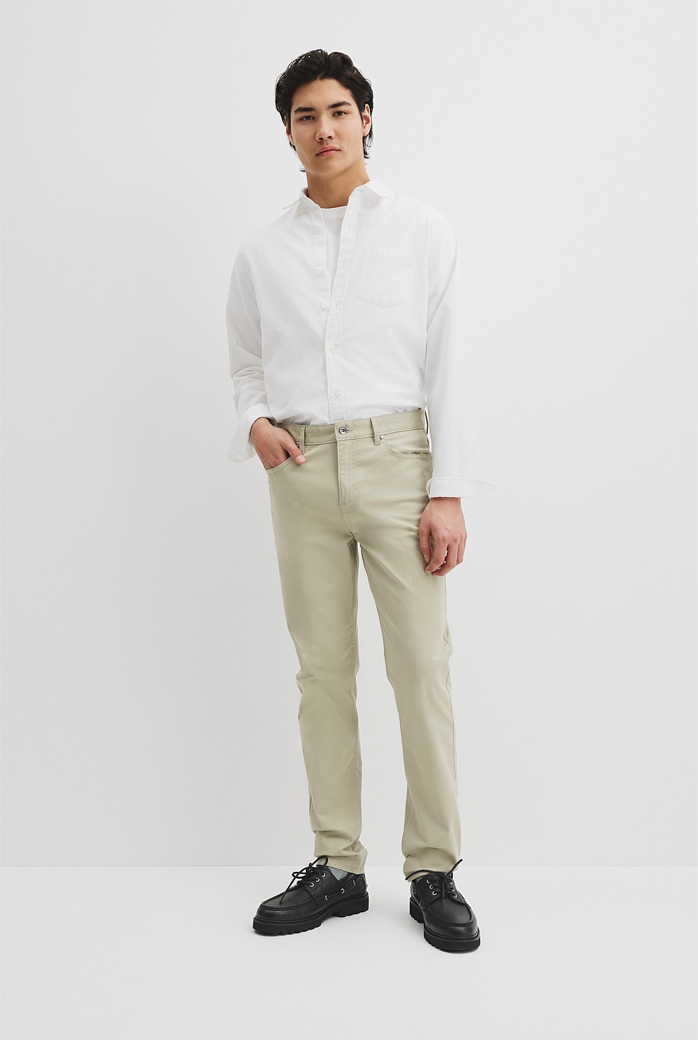 Australian Cotton Tapered Five Pocket Pant