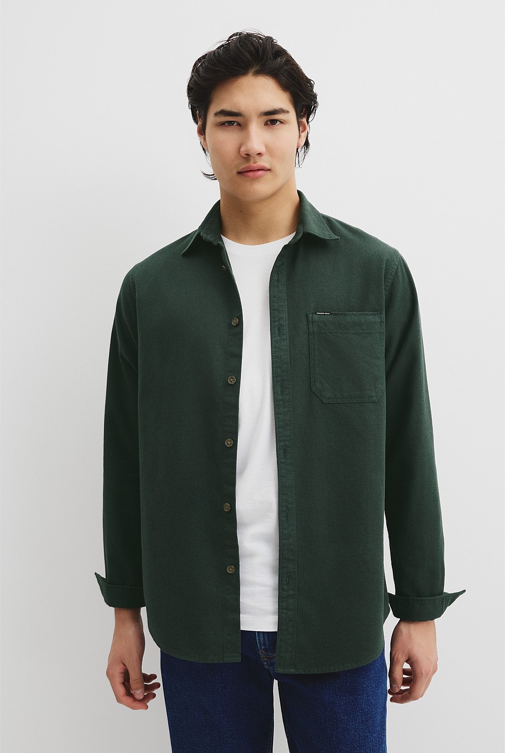 Regular Fit Brushed Cotton Shirt