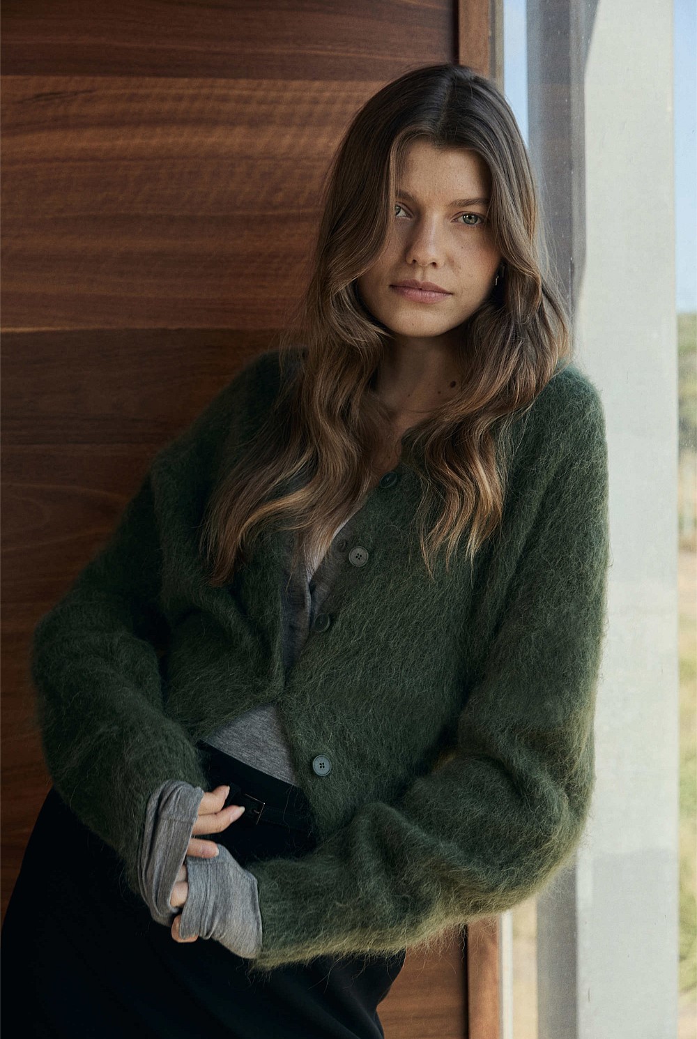 Long Sleeve Fluffy Cardigan