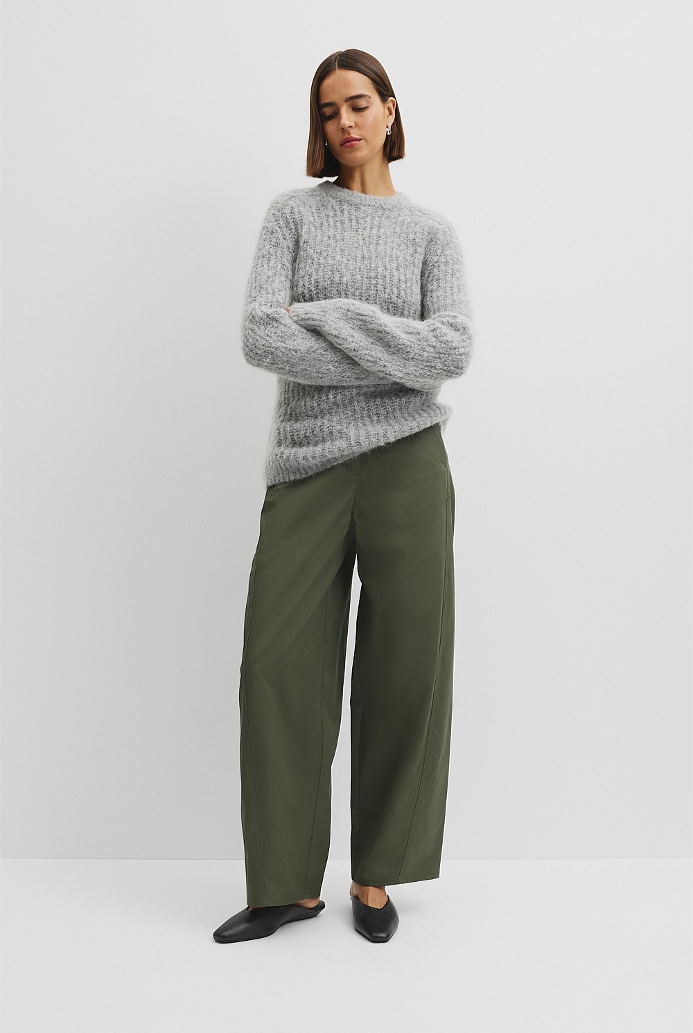 Fluffy Crew Neck Knit