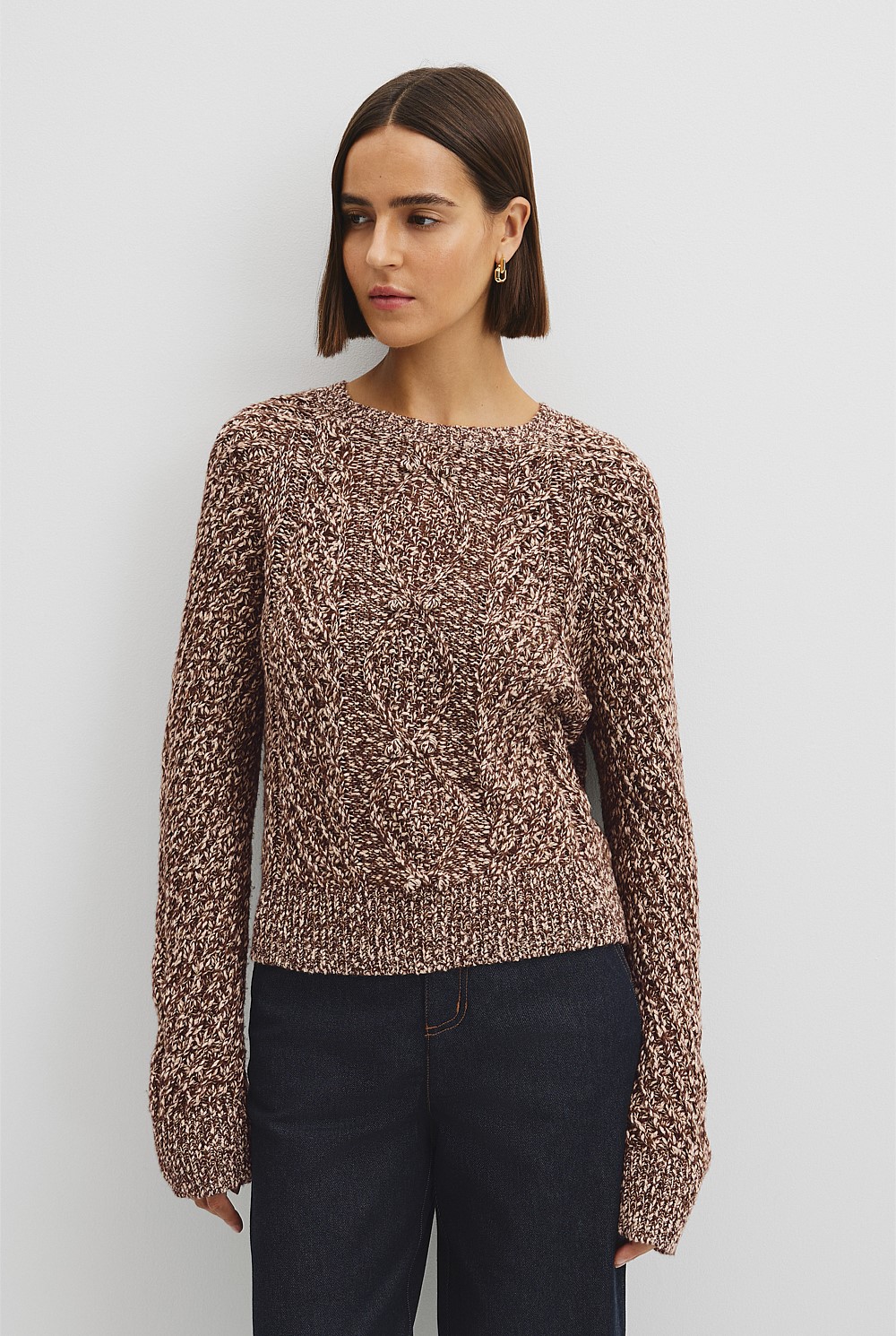 Twist Knit Cable Knit Pullover