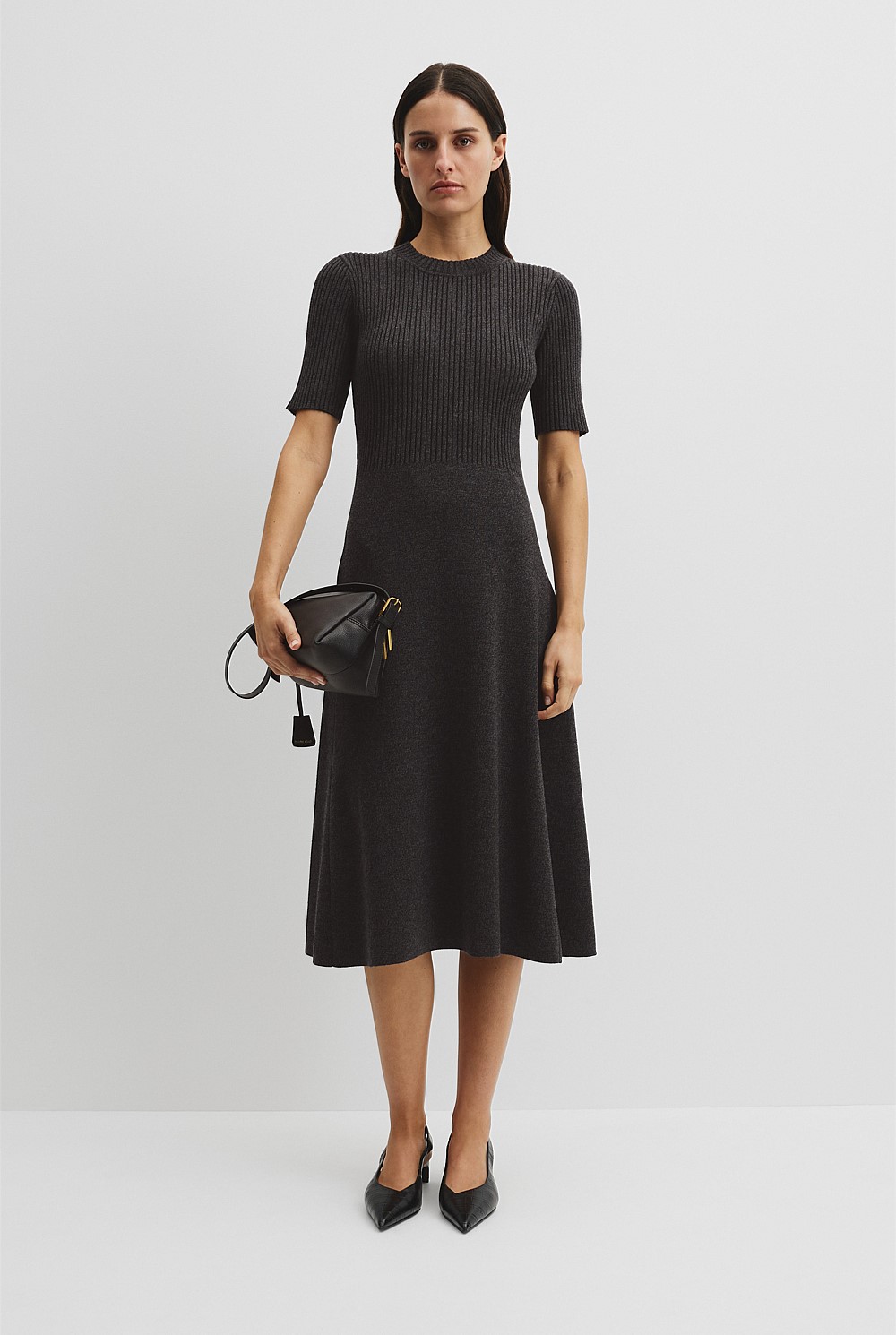 Compact Knit Midi Dress