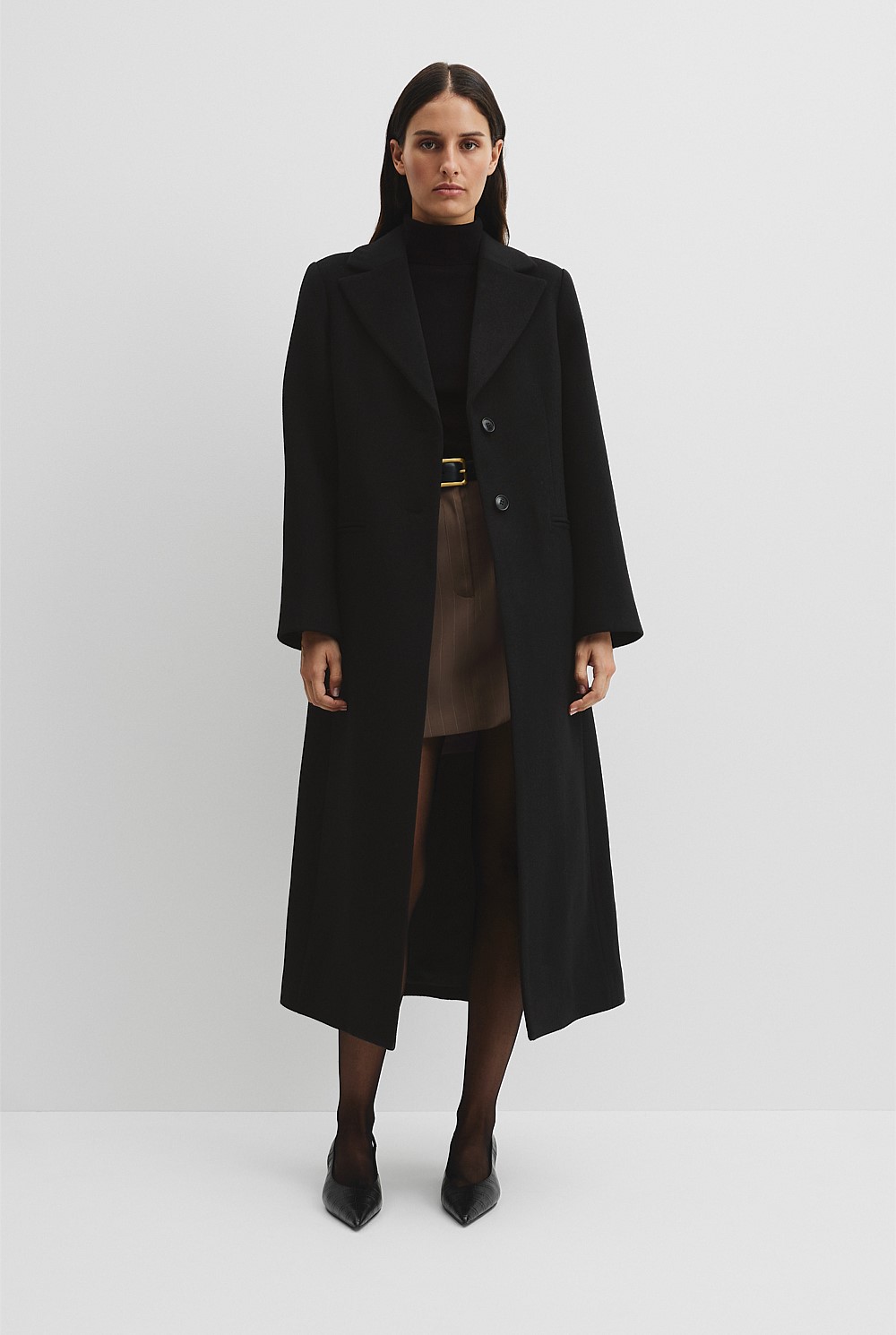 Wool Felt Long Coat