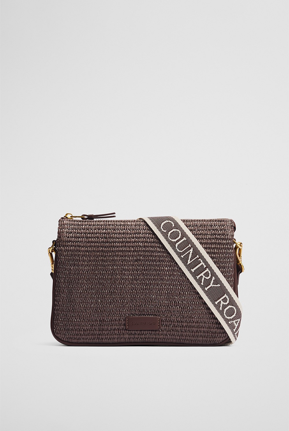 Woven Tri Crossbody Bag