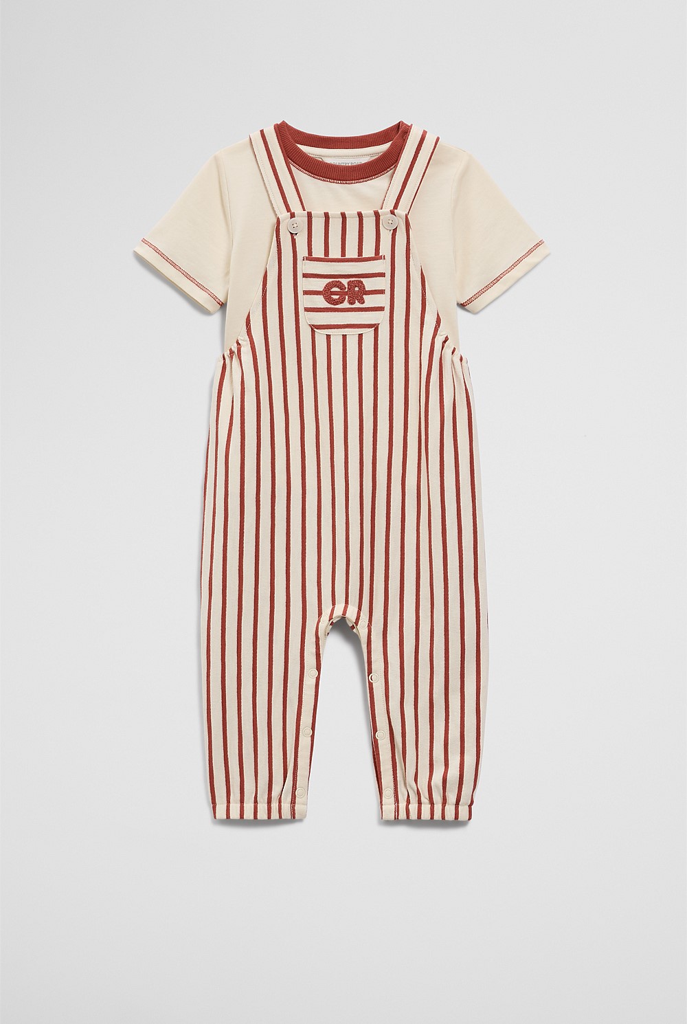 Jersey Short Sleeve Overall Set