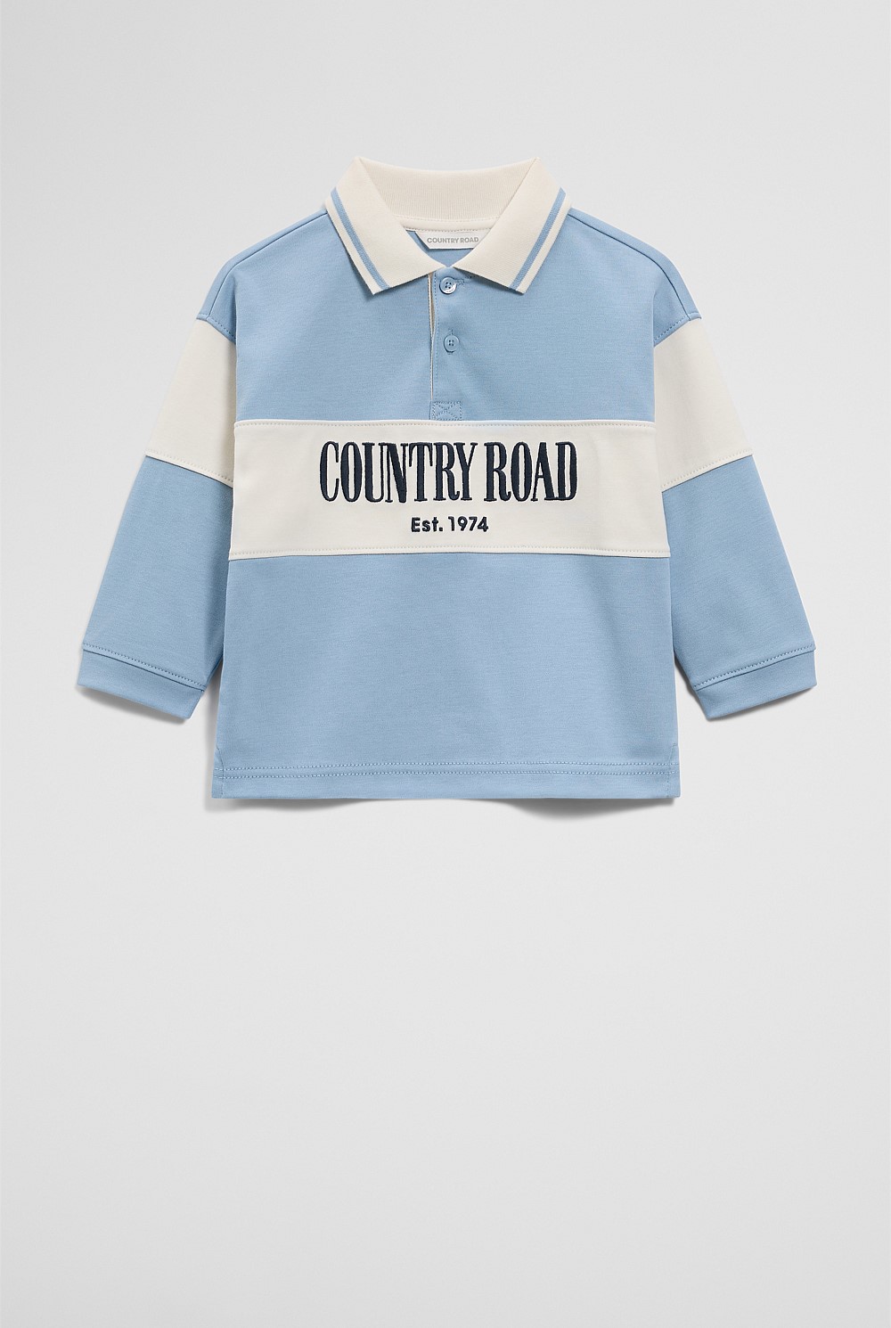 Organically Grown Cotton Logo Rugby T-Shirt