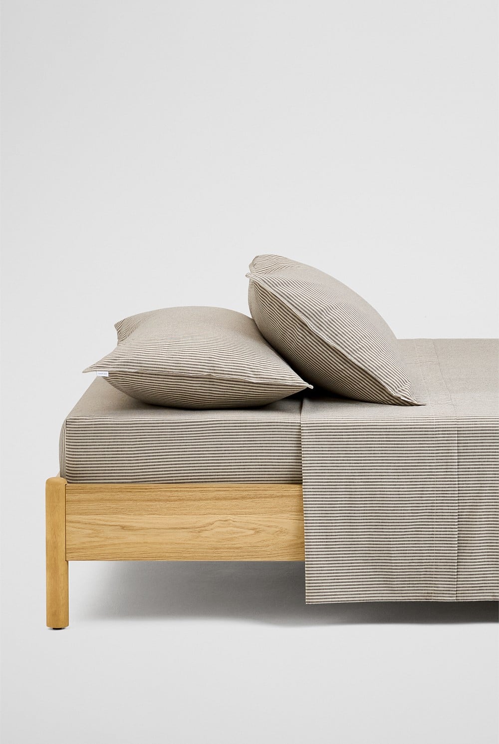 Brae Australian Cotton Stripe Queen Flat Sheet